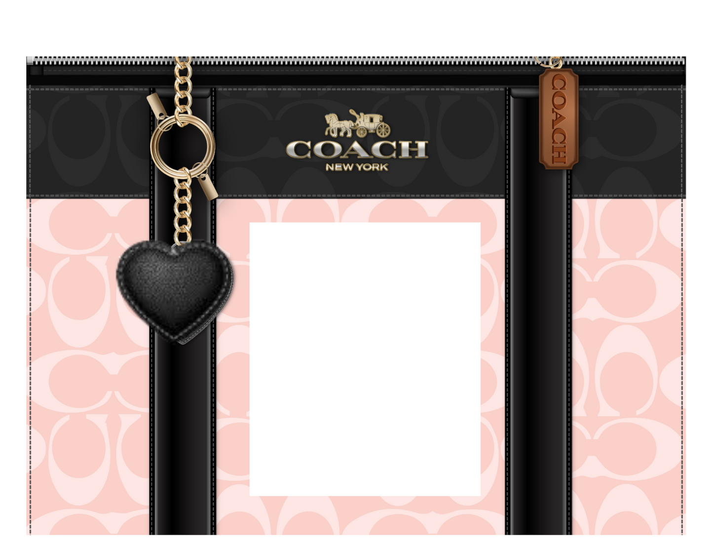 Pink Coach Purse Template