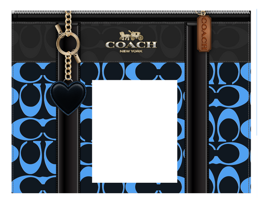 Blue Coach Purse Template