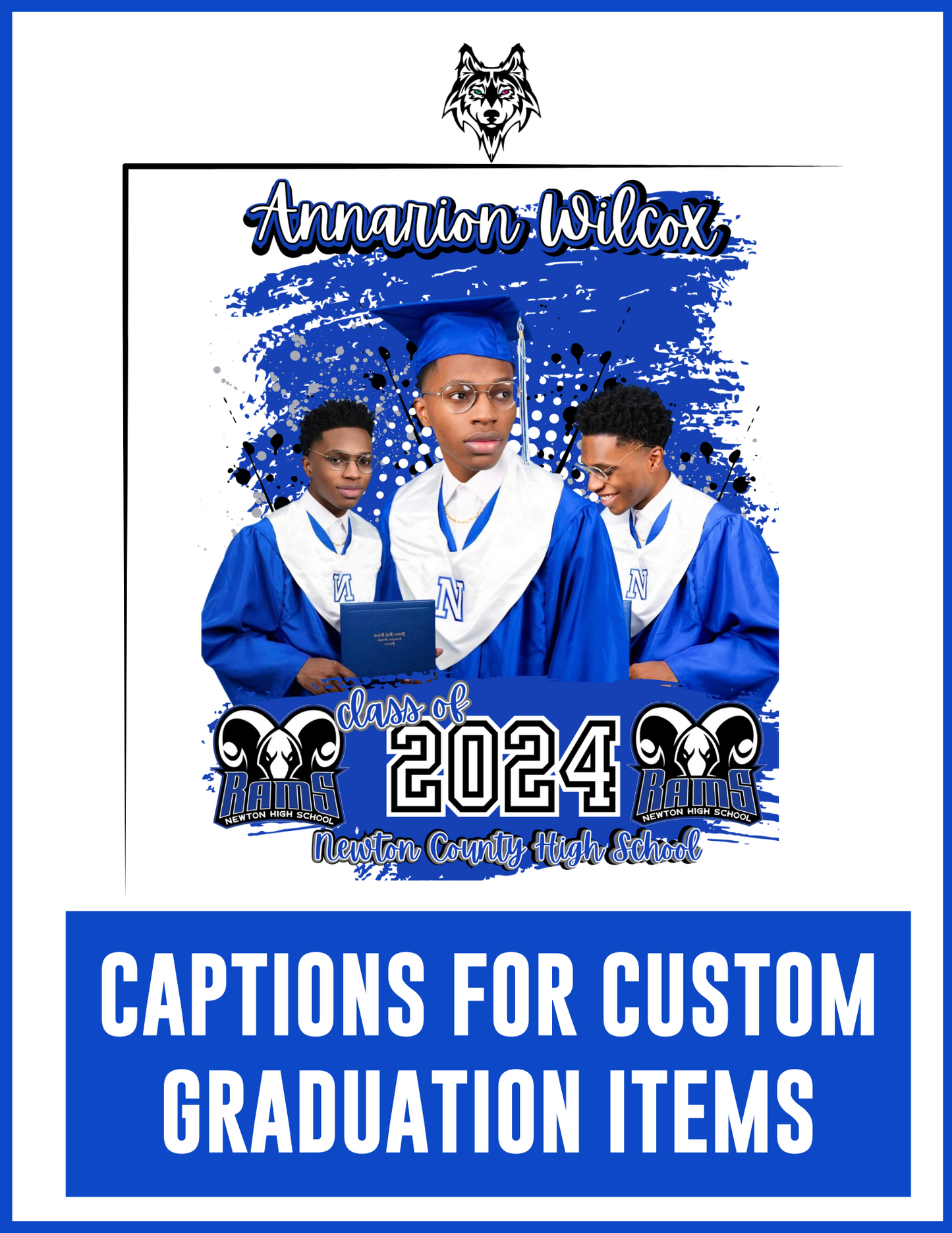 Captions for custom gradation items