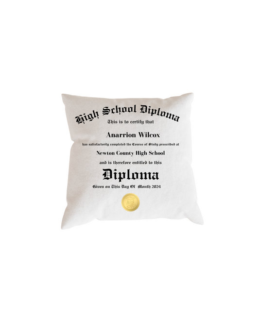 Grad Diploma Pillow Template